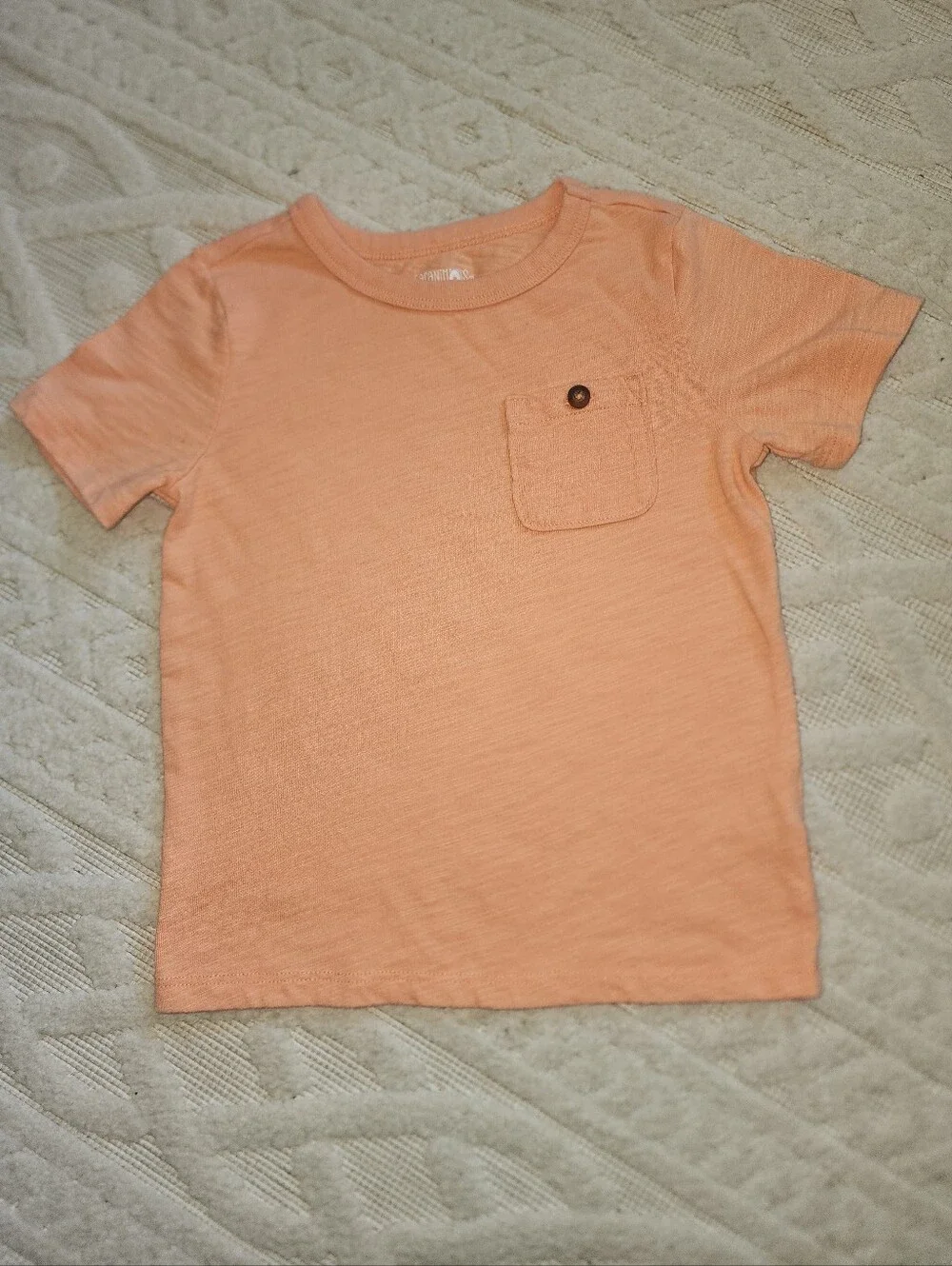 3T Kids' Short Sleeve Pocket Tee - Peach, Blue, Mint